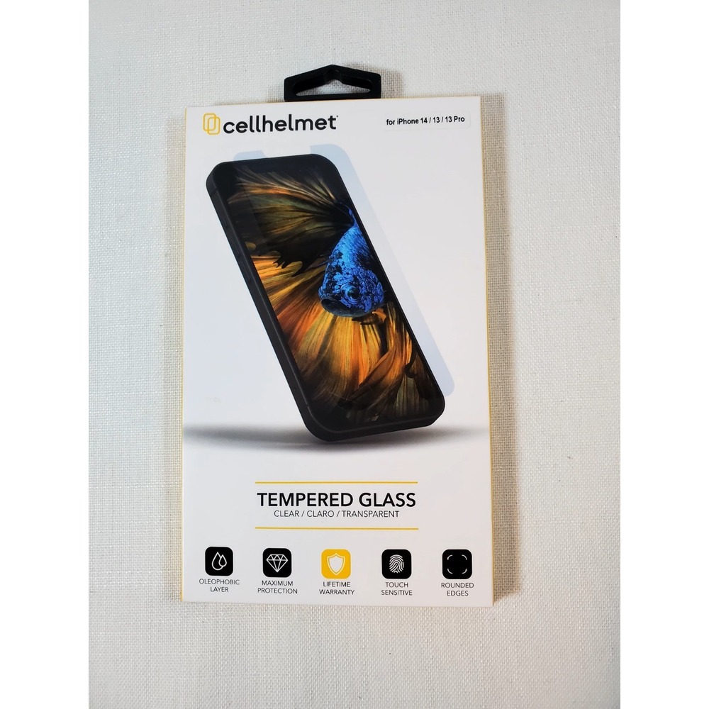 NEW Cellhelmet Tempered Glass Screen‎ Protector iPhone 14/13/13 Pro
